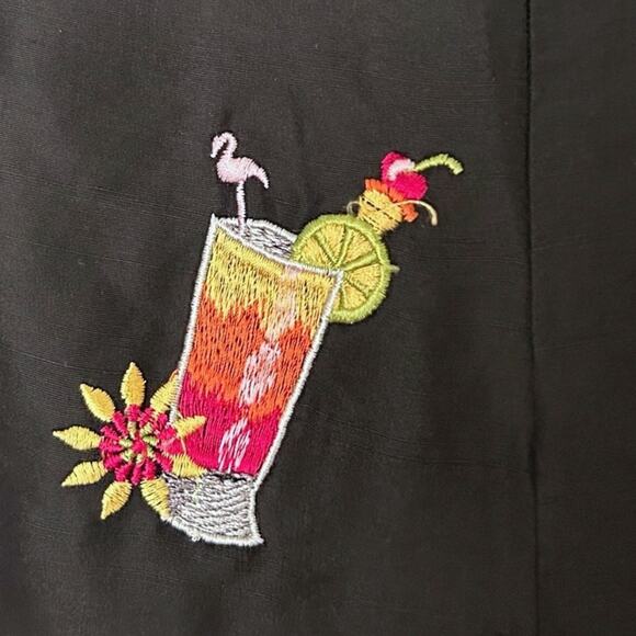 Allison Taylor 100% Silk Pants Women’s 6 Black Cocktail Novelty Embroidery Y2K - Picture 4 of 7